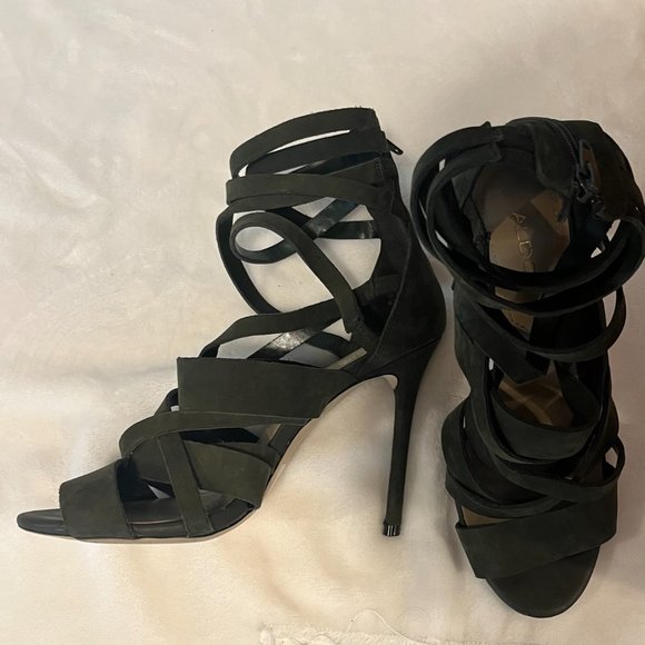 ALDO Forest Green Sandal Heels - Picture 6 of 6